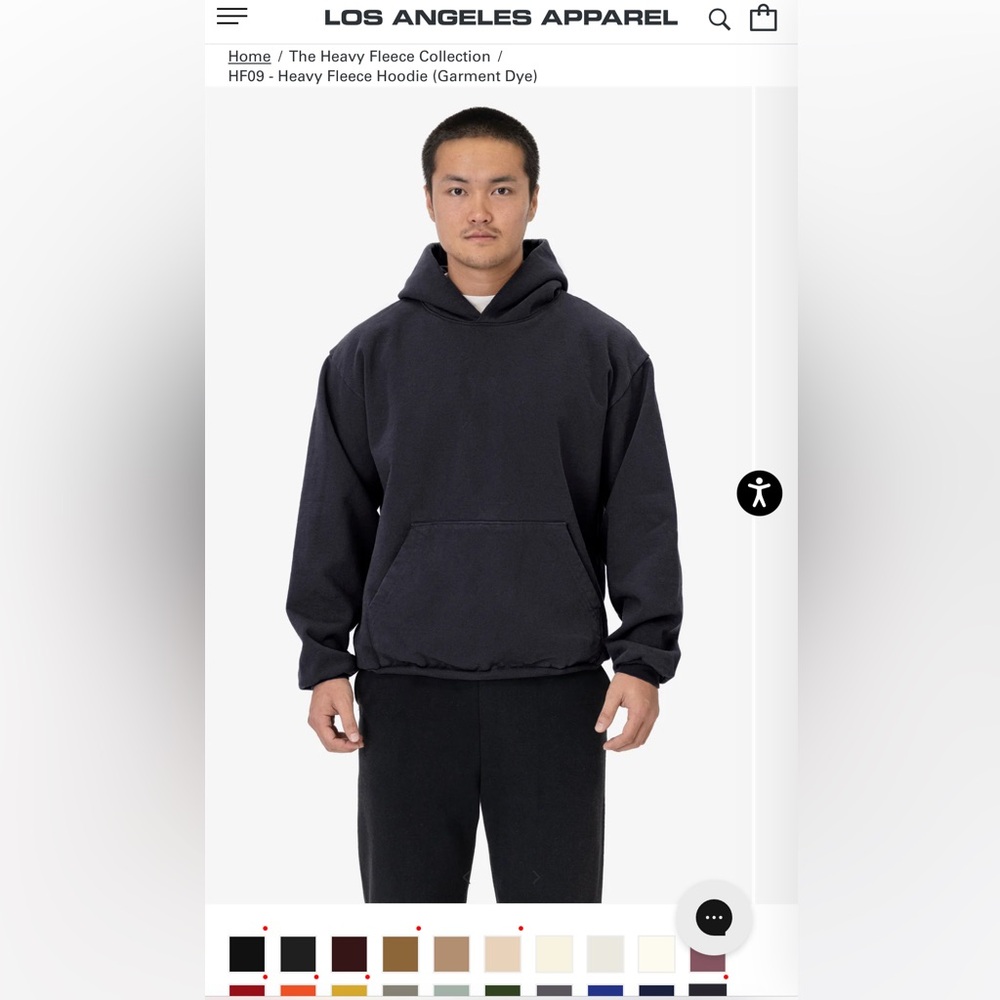Los Angeles Apparel Heavy Fleece Hoodie